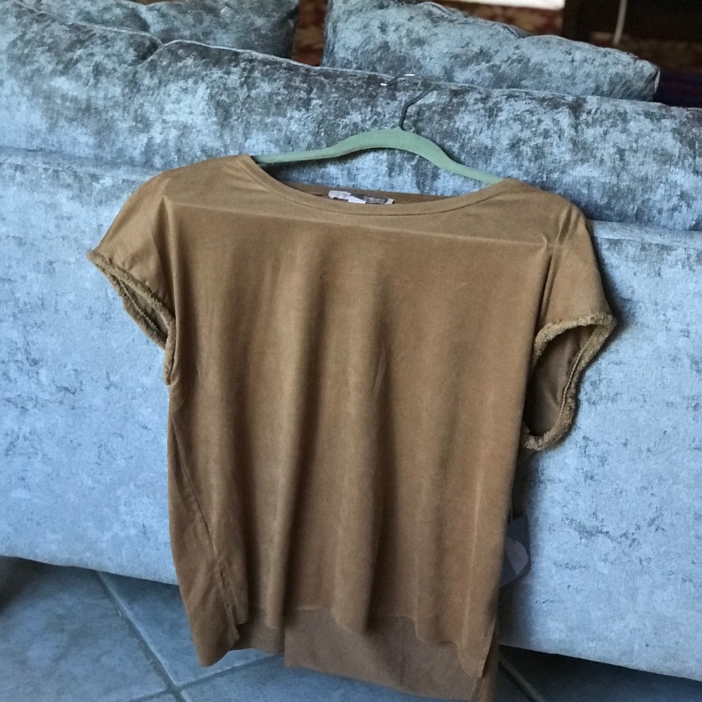SUEDE short sleeve top